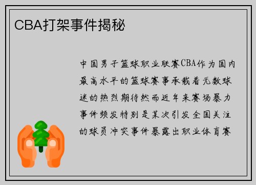 CBA打架事件揭秘