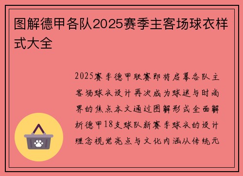 图解德甲各队2025赛季主客场球衣样式大全